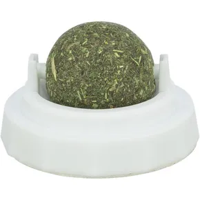 Kulka kocimiętki w samoprzylepnym uchwycie, 5 cm, biało-zielona